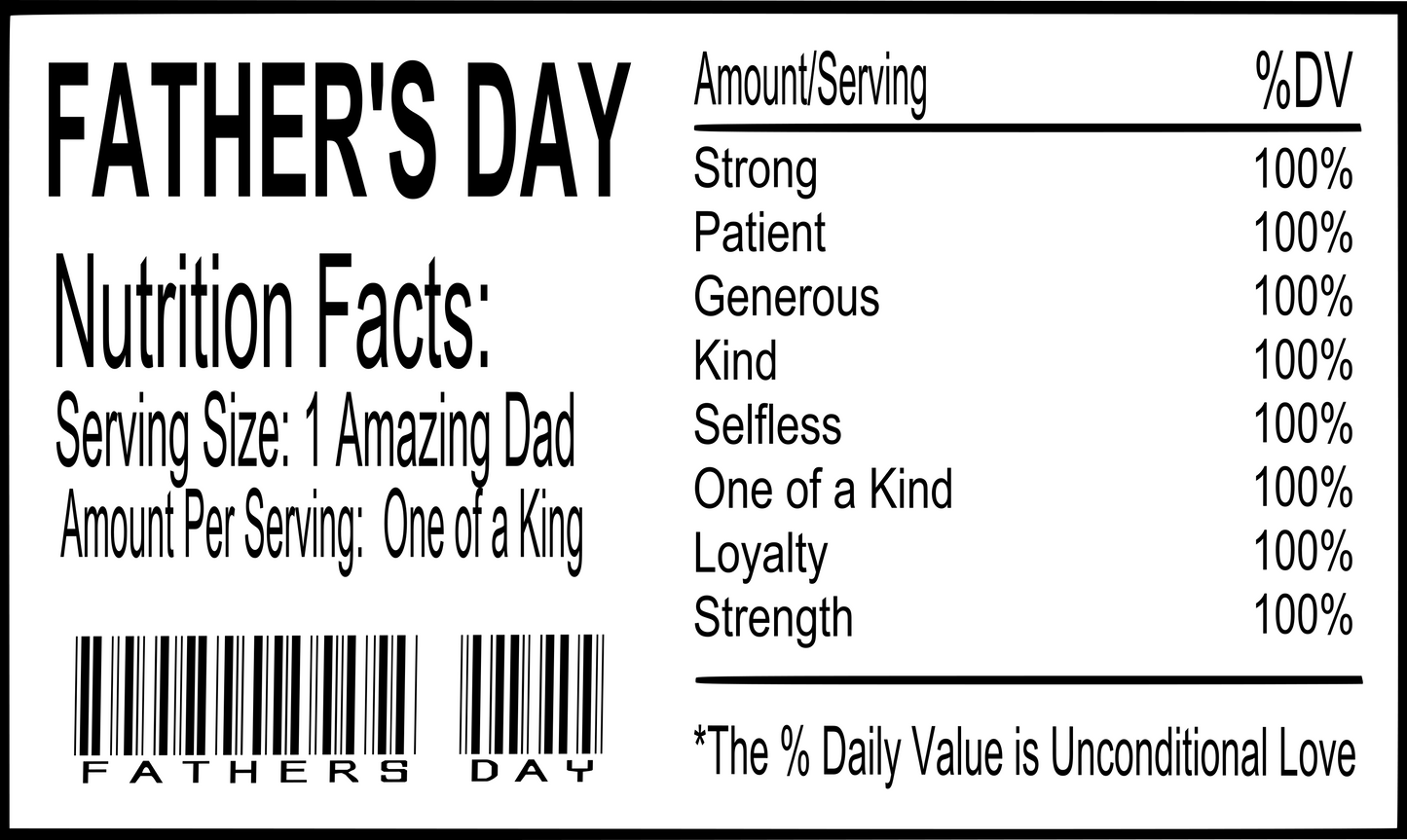 Father's Day Nutrition Facts