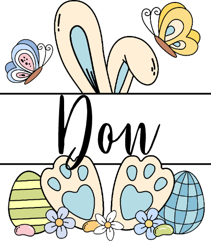 Bunny with Name Customized