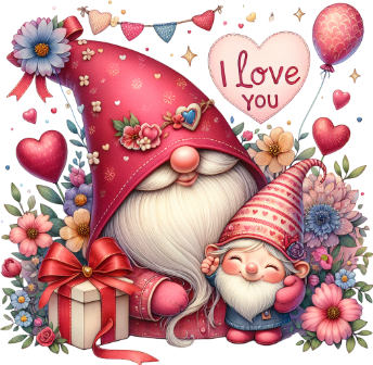 Mother's Day Gnome I love you - Mom