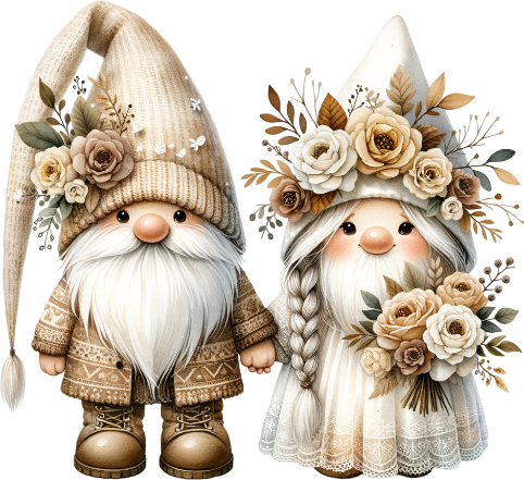 Wedding Couple Gnome - Bride Groom